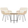 VidaXL 3-Piece Garden Dining Set, Dining Chairs with Armrests, Furniture Set with Table, Furniture of 3157829