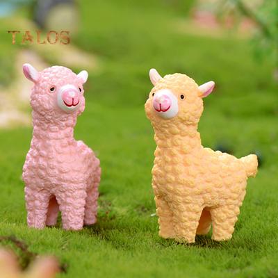 HRAČKY & TOTS Roztomilé mini alpaky Model ovce Miniatury domečku pro panenky Sukulenty Krajina Dekor