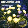 Solar Garden Jellyfish Lights Outdoor Mushroom Stakes Lights with Swaying LED Firefly Decorations for Patio Pathway Christmas