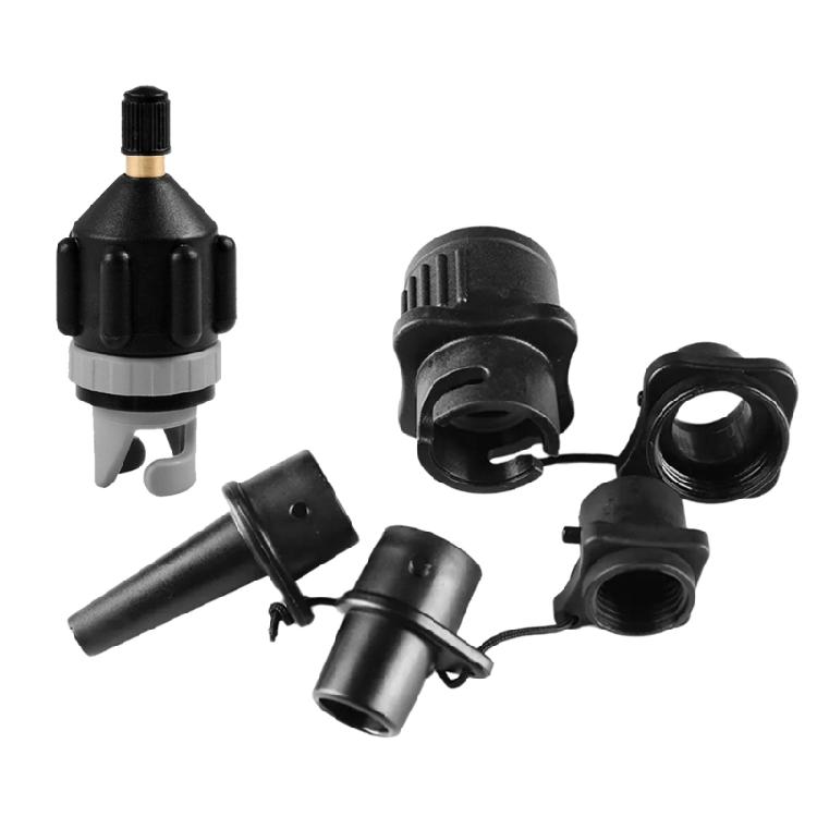 Paddleboard Pumps Adapter Inflatable Boats Air Pumps Converter Replacement Air Valves Adaptor with 4 Air Valves Nozzle