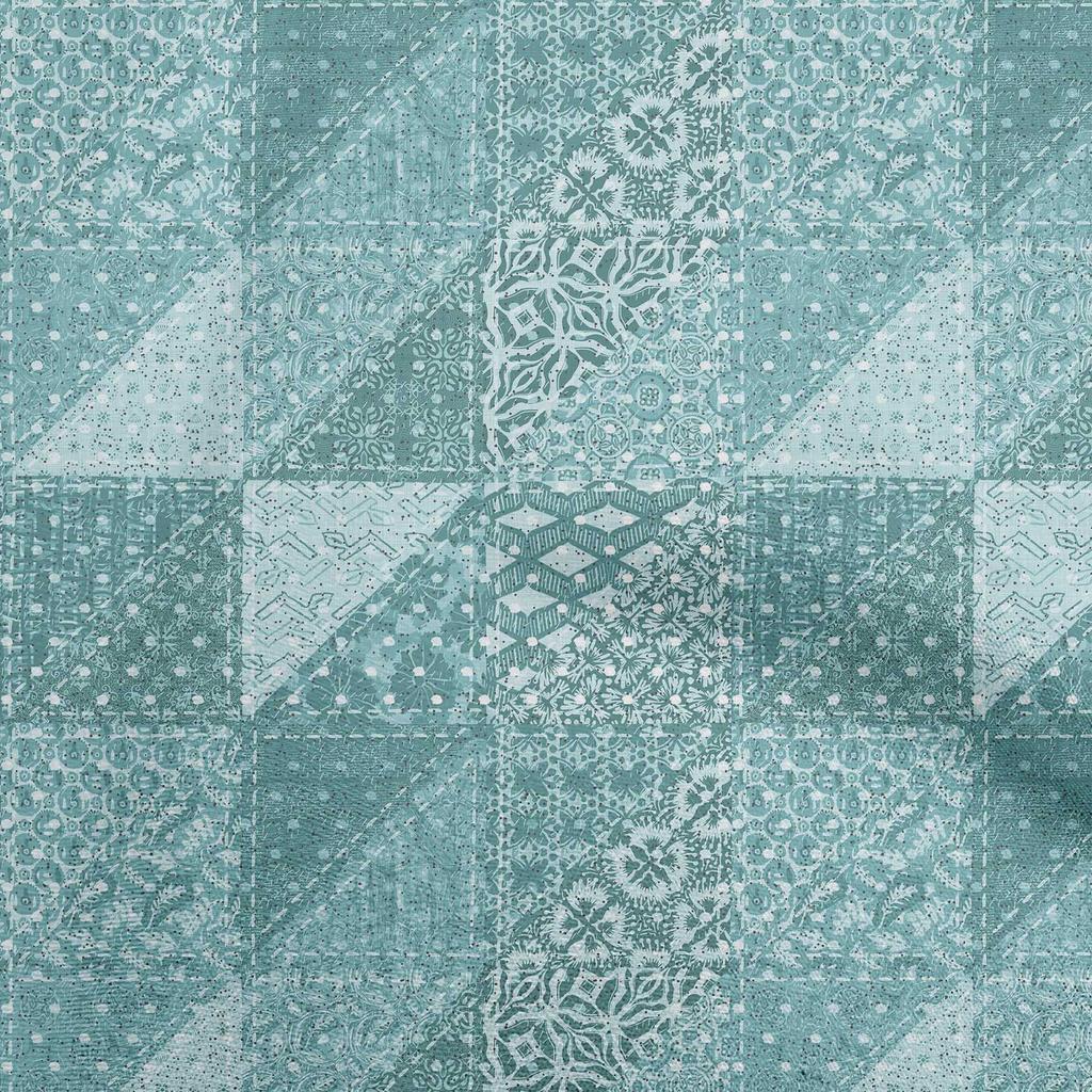 oneOone Baumwoll-Flex Braun Stoffmix Blockmuster Nähhandwerksprojekte Stoffdrucke pro Yard 40 Zoll