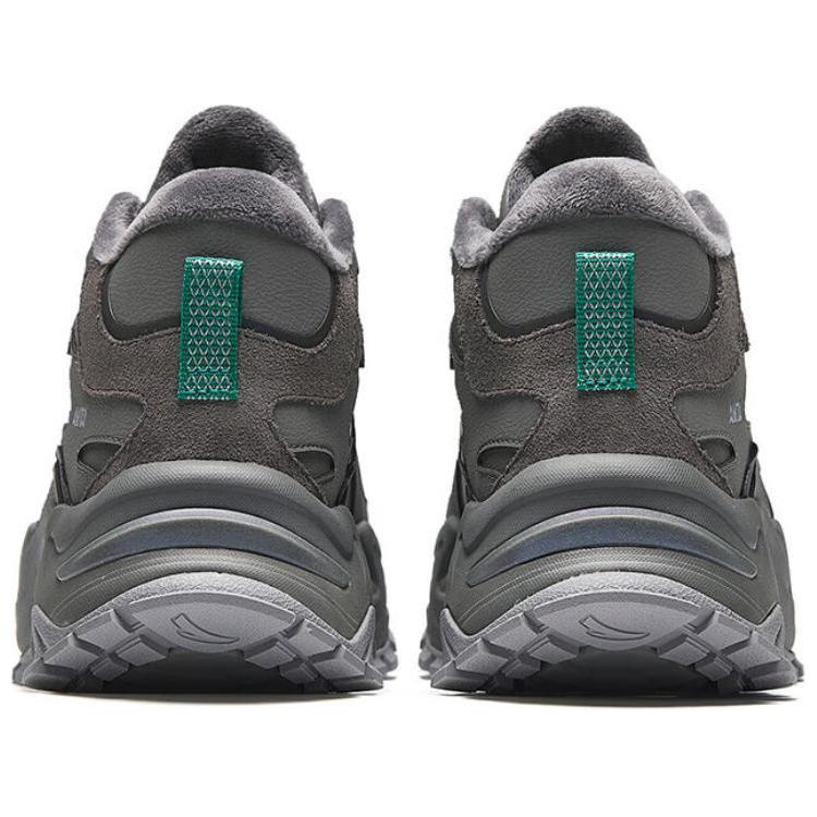 Anta Comfortable Plush Non-Slip Warm Mid-Top Casual Shoes Women Casual Shoes Gray 122448987-2