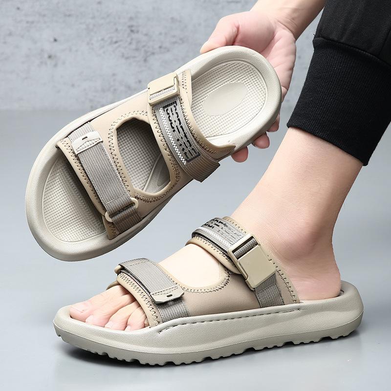 Fashion Sandals for Men Driving in Summer New Style for External Wear Anti Slip Anti Odor Cool Drag Beach Dual-use Men's Slippers
