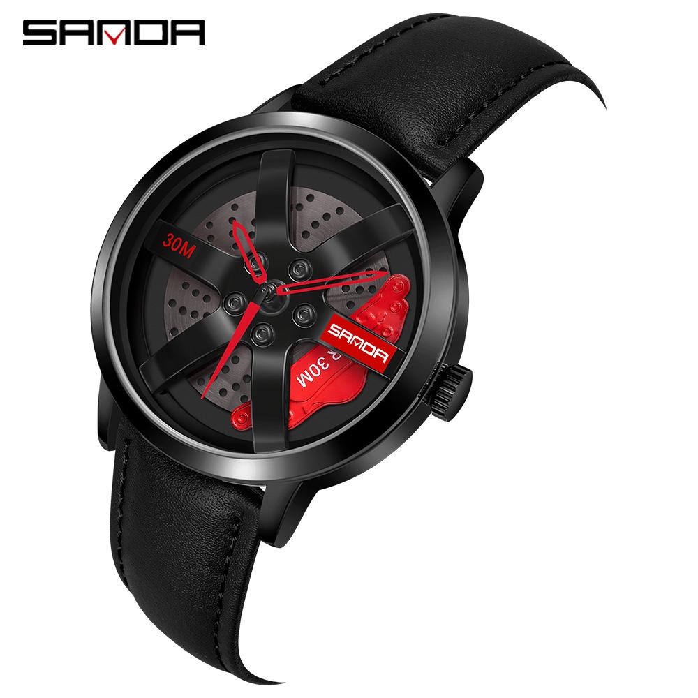 Sanda Meilleure Vente 1088 Montre pour Adolescent: Personnalisé, Cadran Rotatif 3D, Tendance, Quartz Étanche.