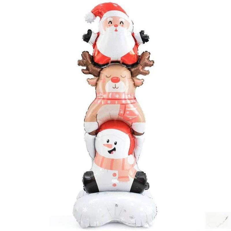

1pc Standing Christmas Aluminum Foil Balloon Mini Santa Claus Gift Street Lamp Balloon Christmas Decoration Party Supplies Other