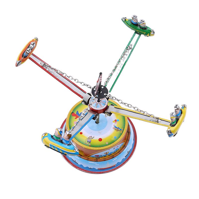 Classic Vintage Clockwork Amusement Park Nostalgic Wind Up Children Kids Tin Toys With Key Fun Toy G