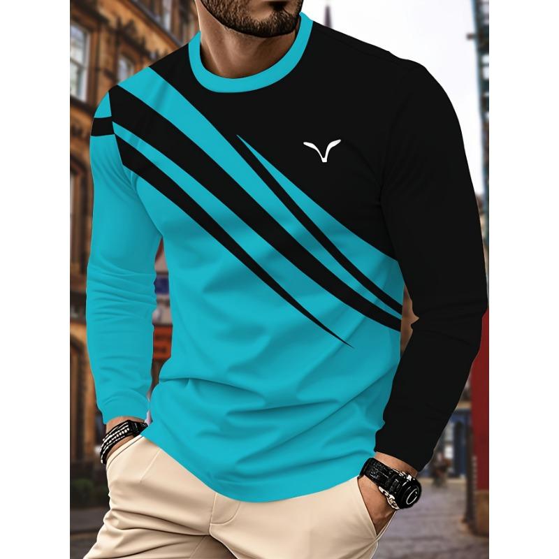 Men's fashion casual round neck long sleeves