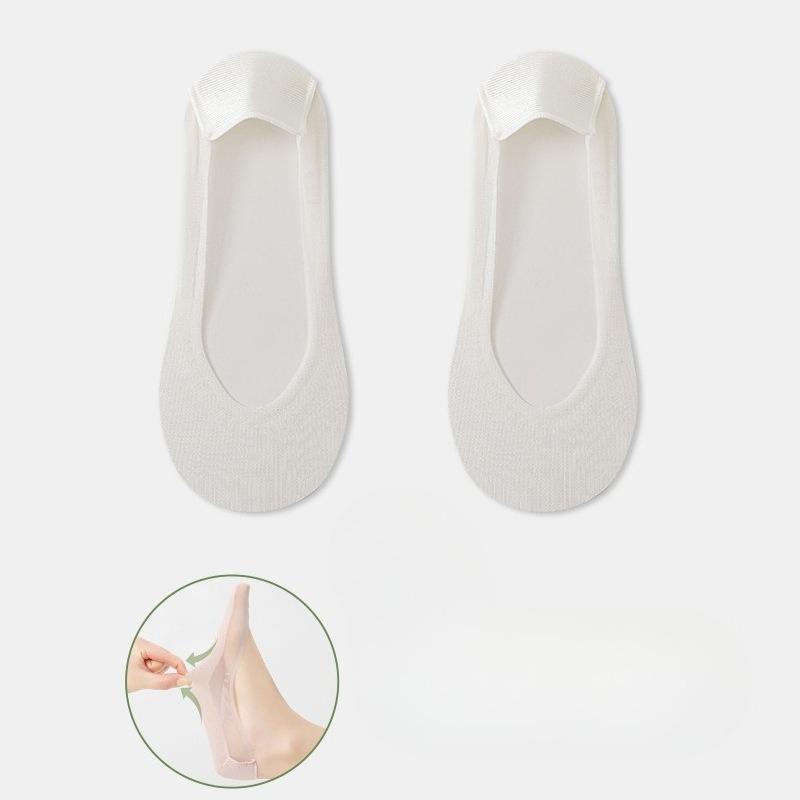 Female Spring and Summer Simple Breathable with Silicone Wear Resistant Moisture Absorption Shallow Mouth Invisible Socks