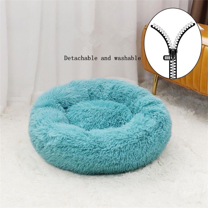 Cat Bed for Indoor Cat Winter Soft Round Sofa Bed Handmade for Small Kitten