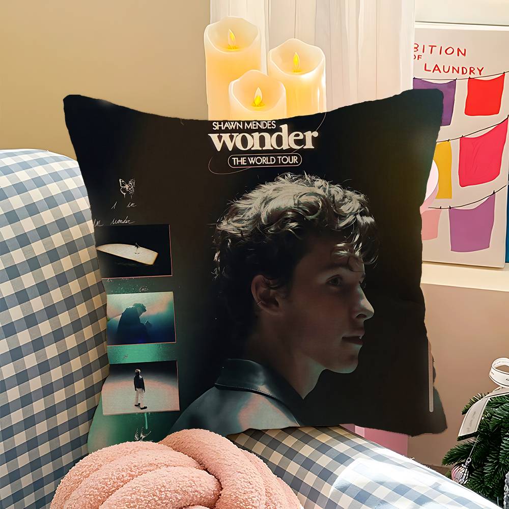 

S-Shawn Mendes SINGER Pillow Cover Design Cushion Cover Decor Holiday Decorati 12x12Inch