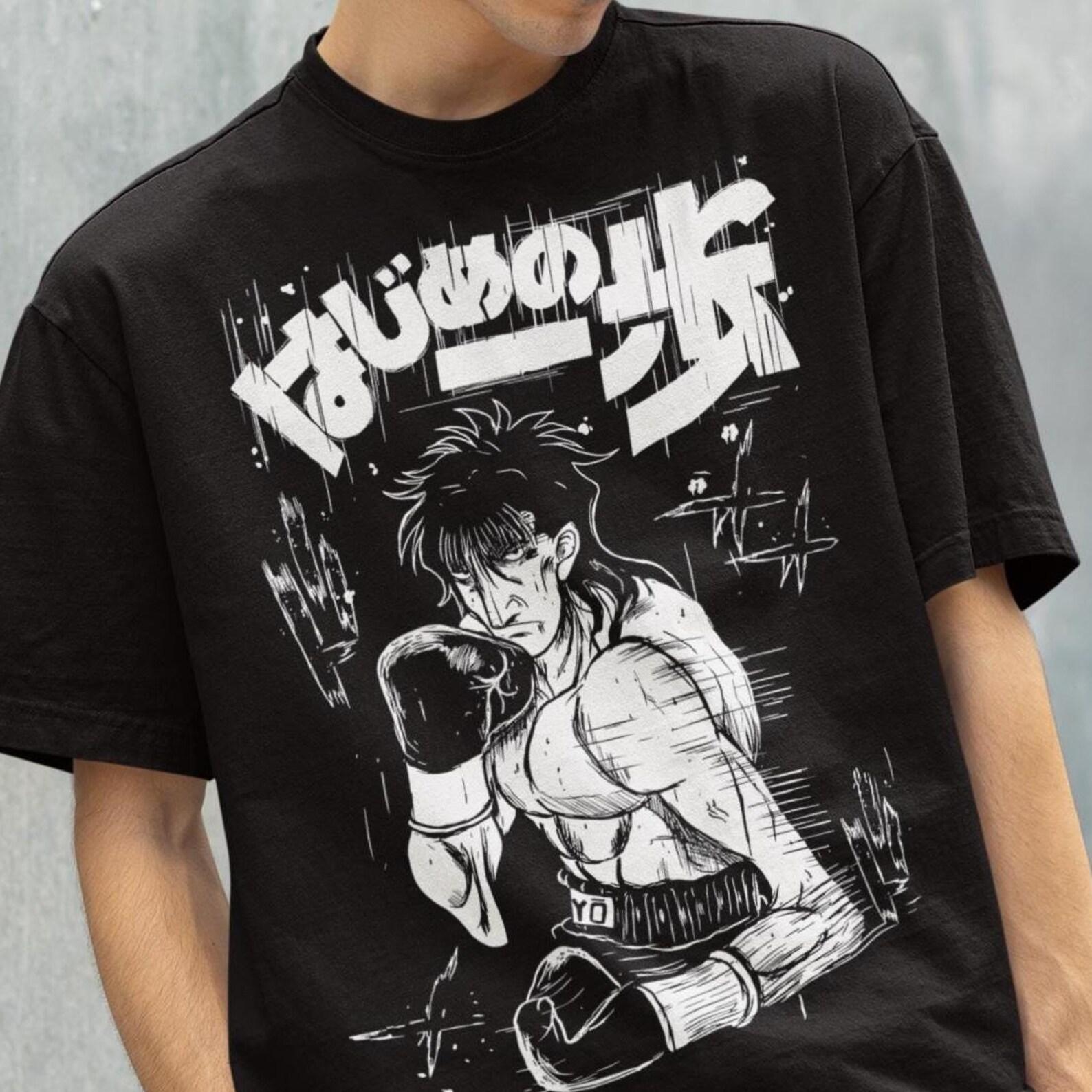 Unisex Boxing Anime Shirt - Sports Manga Training Tee,Otaku Boxer Graphic Tshirt L