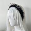 Punk Y2k Headband Abbie Headwear Sharp Rivet Headband Dark Goth Lace Hair Accessories