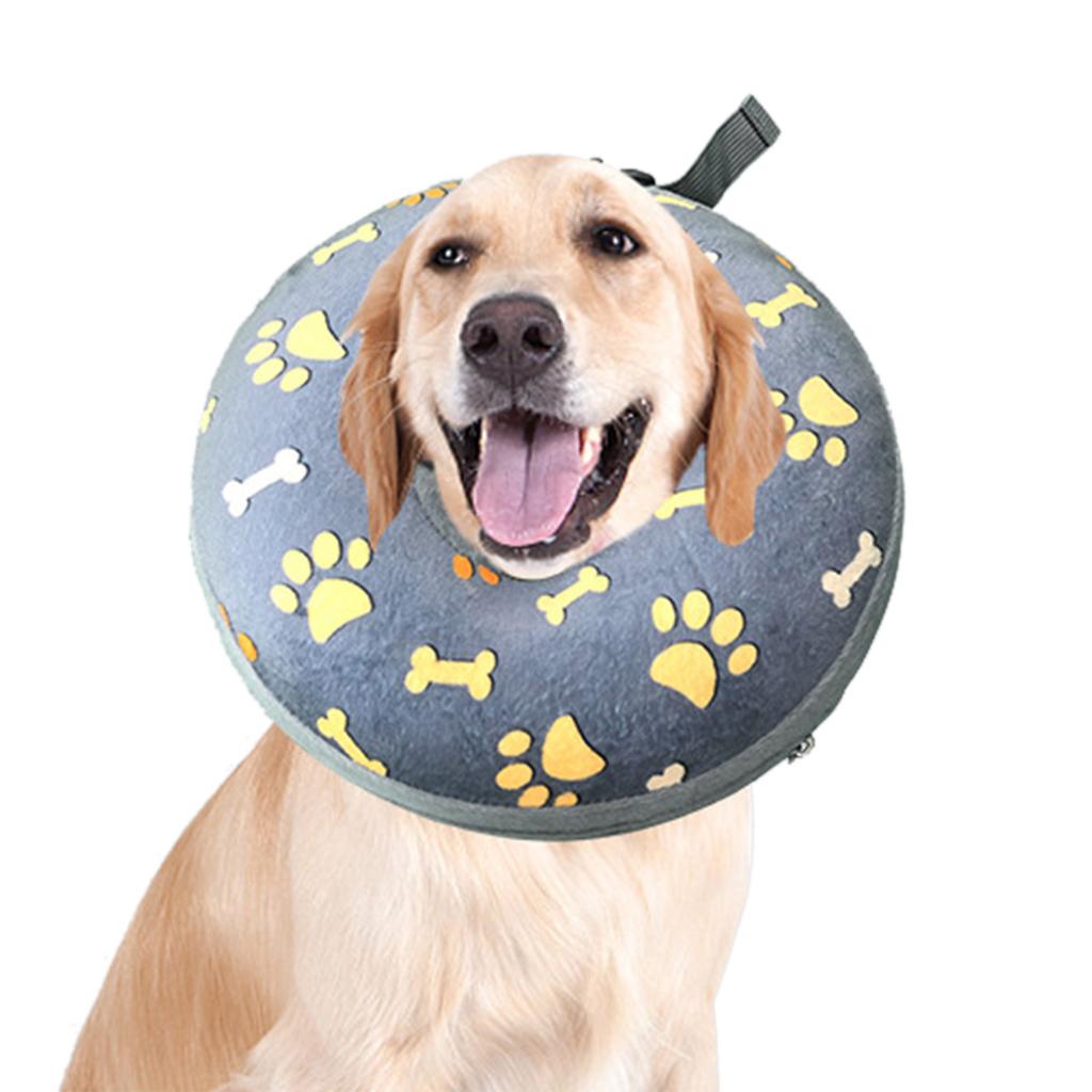 Comfortable Pet Recovery Cone Collar with Protective Layer Recovery Collar Inflatable For Pets Puppy Kitten