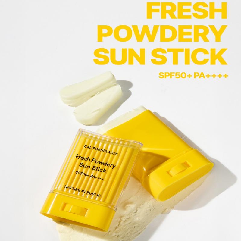 Nature Republic California Aloe Fresh Powdery Sun Stick SPF 50+ PA++++ 24g/48g