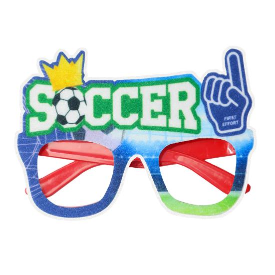 Football Glasses, Soccer Themed Decorative Glasses, Lightweight Paper Frame Party Props, for Fan Gatherings And Team Building