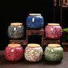 Creative Irregular Grain Ceramic Tea Cans Portable Mini Storage Box Moisture-proof Sealed Candy Coffee Can Storage Container New