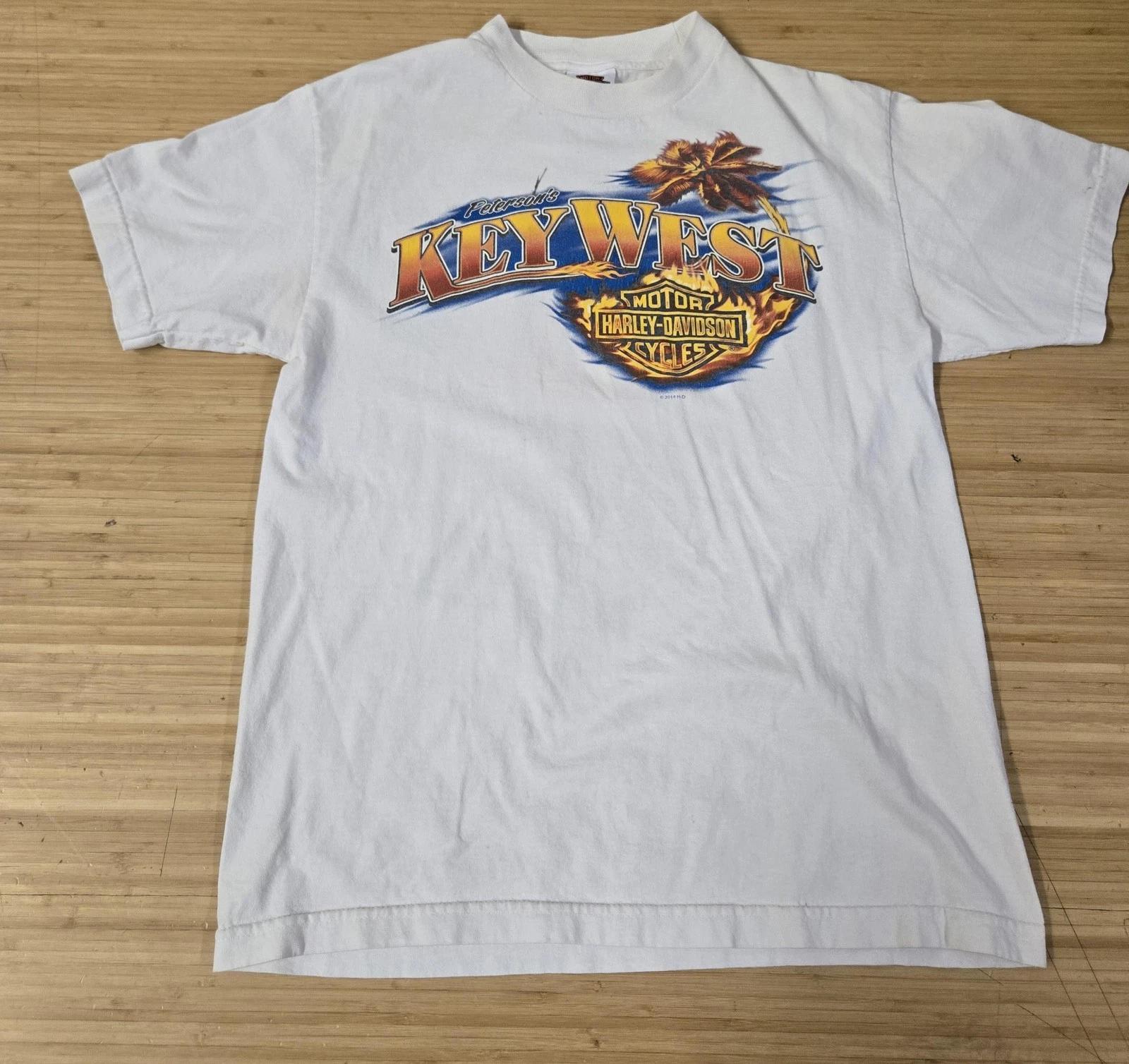 Harley-Davidson Shirt Mens Large Key West Florida Motorcycle Graphic 2014 Tee 4XL