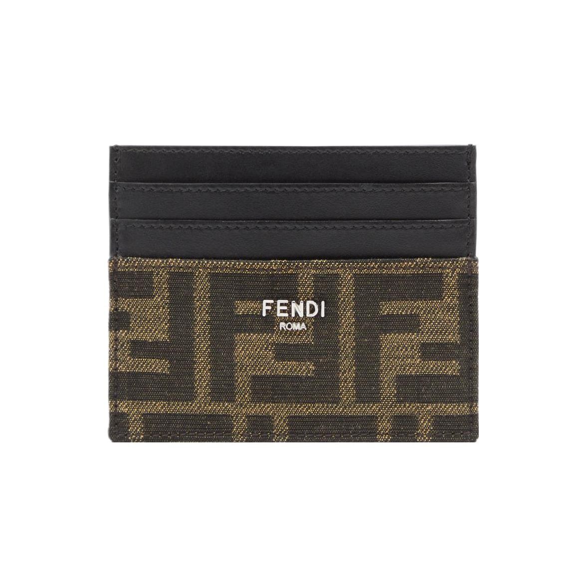 

Fendi Серия Roma Логотип бренда Держатель для карт из телячьей кожи Мужской держатель для карт Коричневый 7M0164ALWKF0L3T Box(Basic Set+Box)