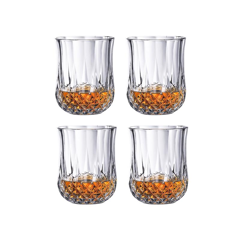 

Роскошные бокалы для вина, изысканный стеклянный стакан с алмазной резьбой, бутылка для воды, креативные стаканы для коктейлей и виски, прозрачные стаканы для питья 4pcs