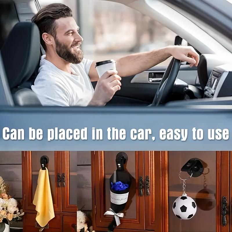 4pcs Portable Car Suction Cup Clip, Car Interior Window Suction Cup, Detachable Bracket for Sun Visors, Curtains, Towels, and Receipts