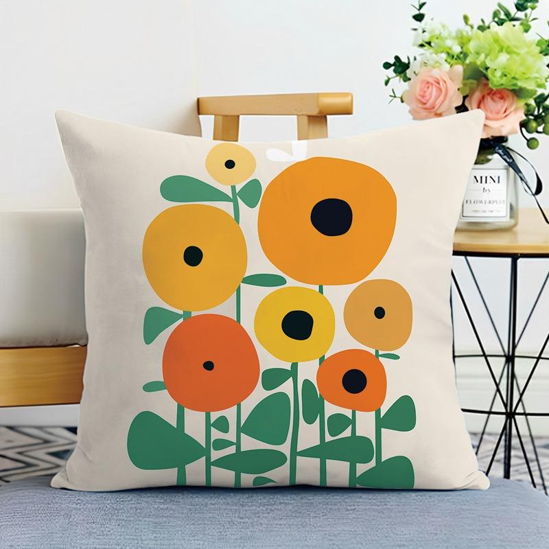 Creative Geometric Print Decorative Pillowcase Bedroom Living Room Square Cushion Pillowcase