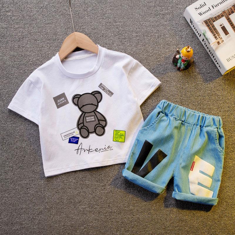 Fashionable Boys' Clothing Set Toddler Short Sleeve Outfit Summer