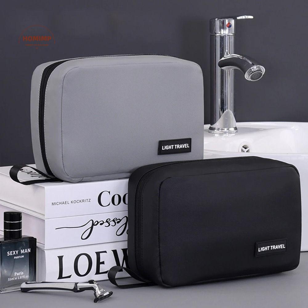Foldable Travel Toiletry Bag Layered with Hanging Hook Hanging Makeup Cases Waterproof Large Capacity Man's Wash Pouch Fitness