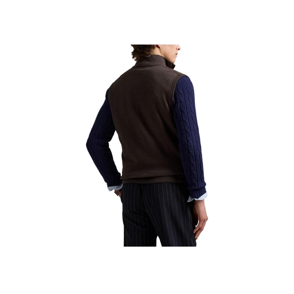 Polo Ralph Lauren Regular Fit Mixed Full Zip Embroidered High Neck Vest Men Vest 710954585-002