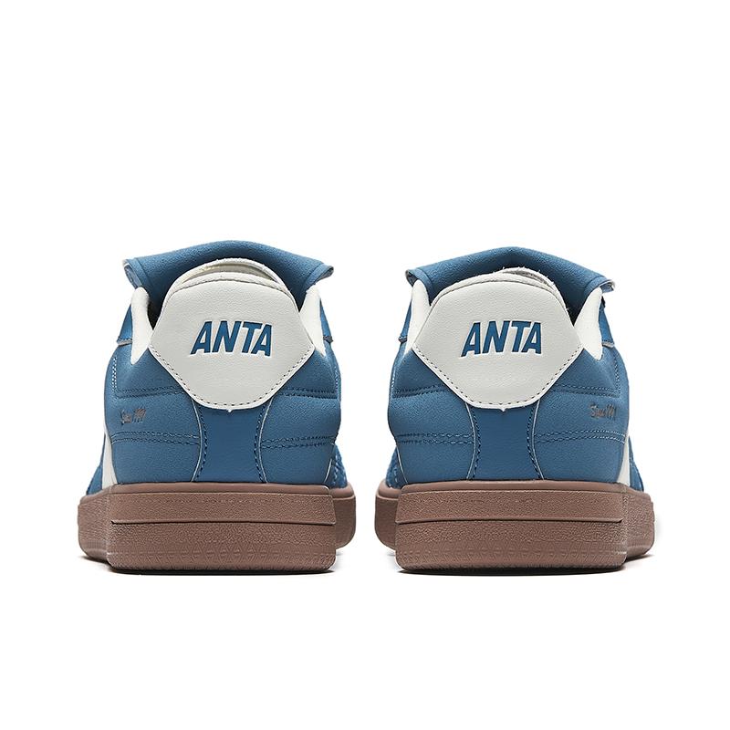 Anta Slip Resistant Cushioning Abrasion Resistant Lightweight Low Top Skateboard Shoes Men's Blue 912548009-3
