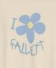 FALLETT Drawing Flower Short Sleeve Knit Ivory
