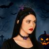 Ruffles Hairband Necklace Set Black Spider Web Hairband Creative Halloween Headband  Boys/Girls