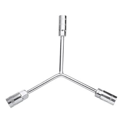 Uxcell Steckschlüssel 19mm Lang Innen-Sechskant Schlüssel Fahrrad Sechskant Drehmoment Fahrrad Radfahren Reparatur Hardware Werkzeug Y-förmig 3-Wege Schlüssel, 14mm, 17mm, Arm, Y-förmig,