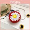 Fashion Daisy Round Kids Shoulder Bag Super Cute Girl Crossbody Bag Style Daily