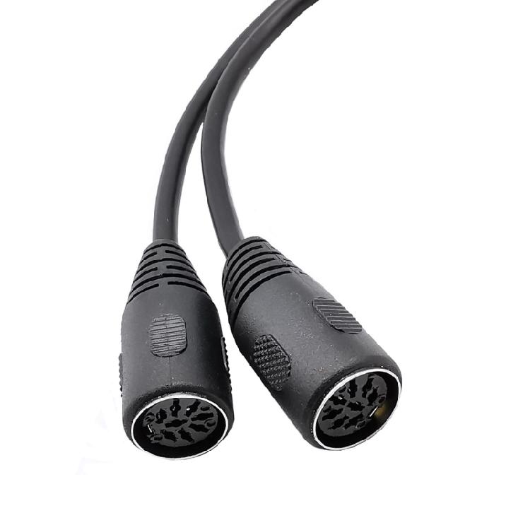 Câble Splitter DIN 8 broches 1 Mâle vers 2 Femelles Câble Adaptateur en Y pour Son et Vidéo