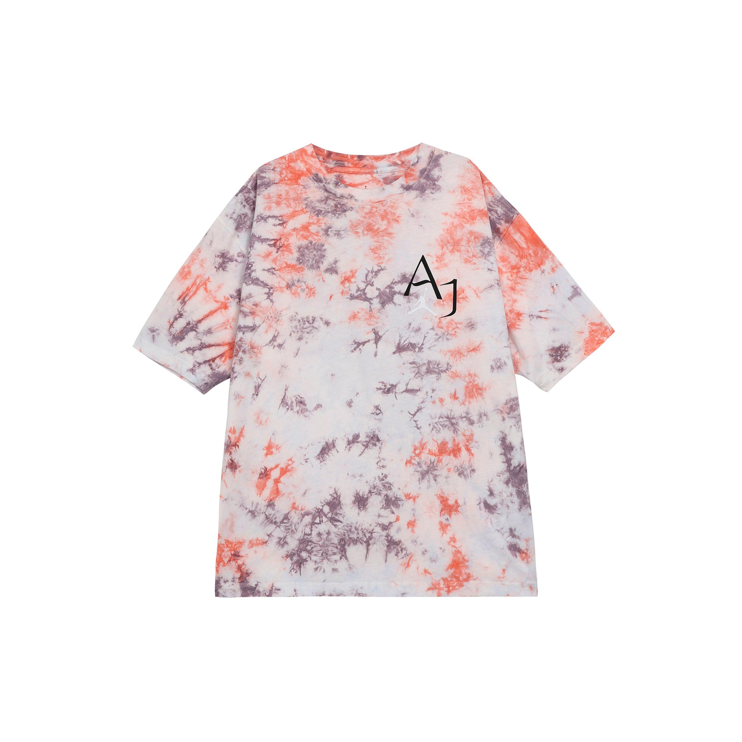 

Повседневная футболка с короткими рукавами и буквенным принтом Jordan, мужские топы Ink-Splatter-Plum-Mist DM1455-501 L