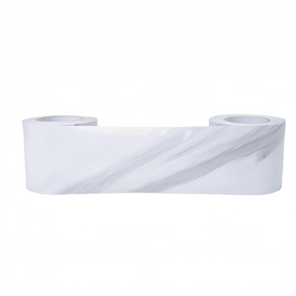 1pc 5m/196.85in Wood Grain Border Sticker Self-adhesive DIY Wallpaper Sill Door Frame Floor Wall Decoration Marble Baseboard