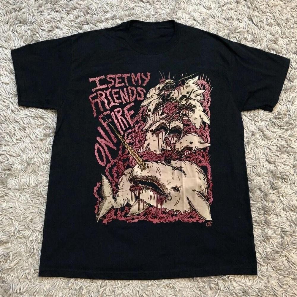 Rare I Set My Friends on Fire Graphic Poster Shirt Unisex S5XL R292 Unisex T-Shirt S
