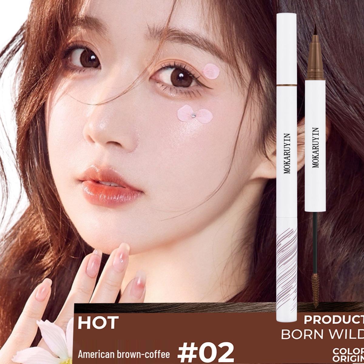 

Moka Ruyin 3D Double-Ended Eyebrow Pencil - Natural, Long-Lasting, No Smudge