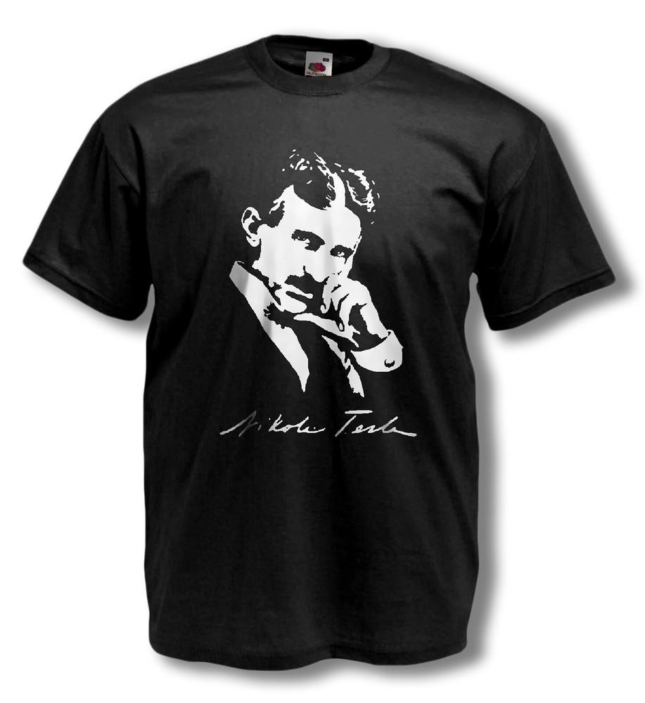 

NICOLA TESLA T-SHIRT - Genius Inventer / Futurist Engineer - Mens Coloured Tee s 3XL