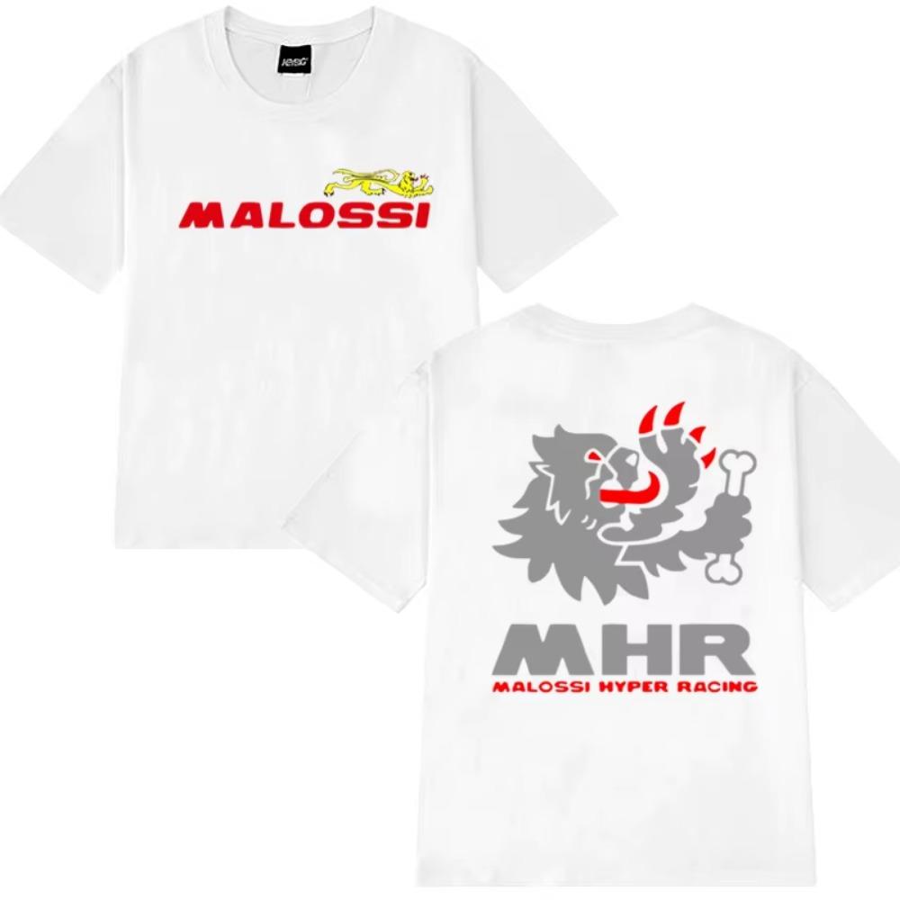 2025 New In Malossi Theme Double Sided Printed Short Sleeve T-shirts Men Women Harajuku Oversized  T Shirt Unisex  Tops
