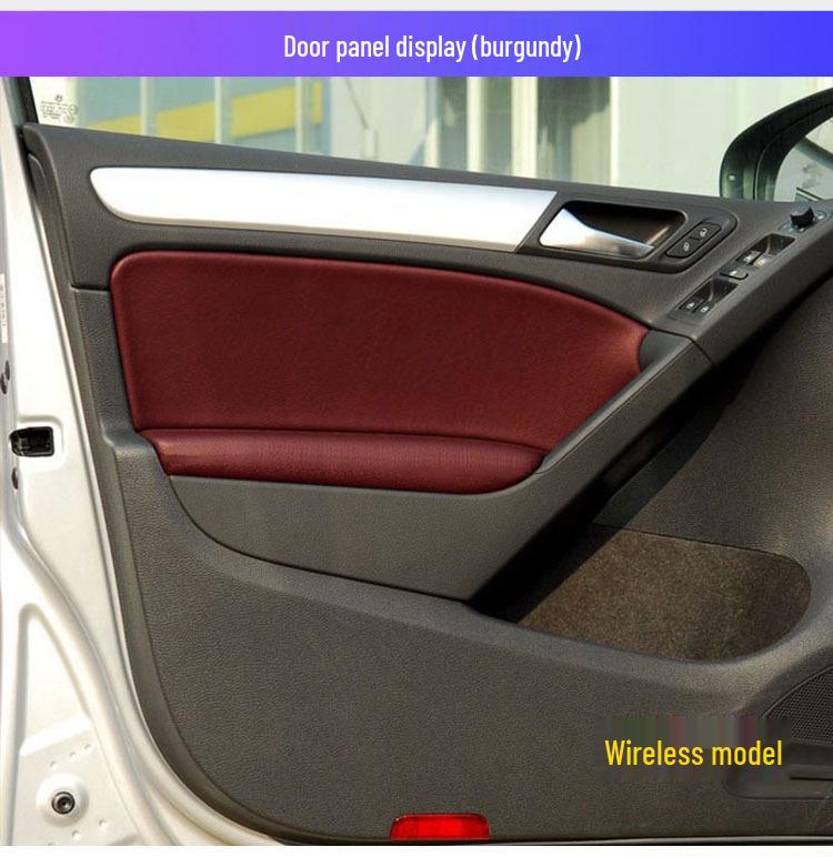 Volkswagen Golf 6 Door Panel Leather Wrap - Armrest Cover for Interior Renovation.