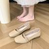 2025 New Spring and Autumn Evening Evening Breeze Gentle Flat-bottomed Grandma Laden Shoes Mary Jane Fairy with Skirt Small Leather Single Shoes Girl