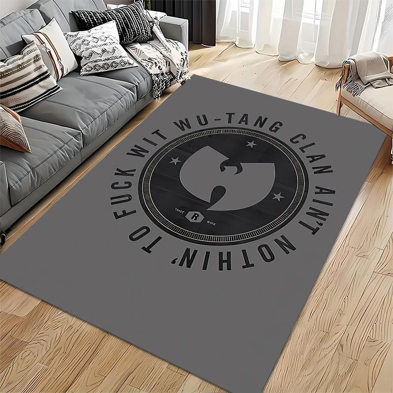 Alfombra con Logo de Wu-Tang Clan adecuada como alfombrilla antideslizante para la sala de estar o el sofá del dormitorio