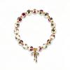 Metal Beaded Elastic Beads Bracelets Bow Ceramics Bracelet Trendy Women Bangle  Girls