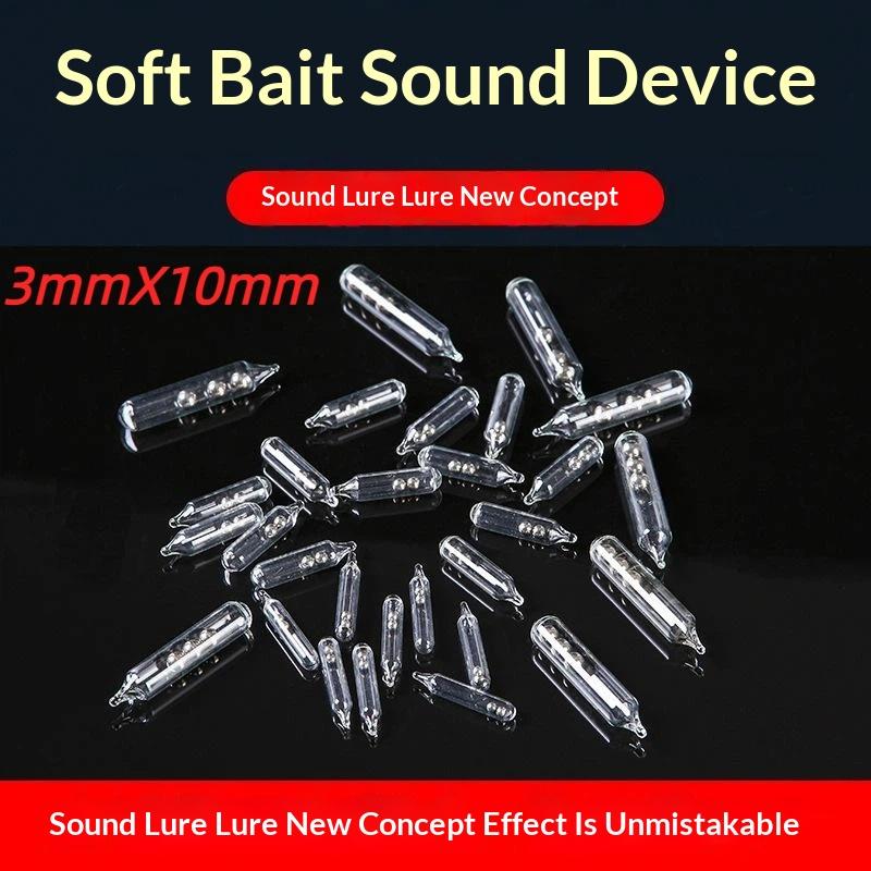 10Pieces Tube Glass Shake Ball Rattle Ball Fishing For Soft Lure Worm Bait ,Fishing Accessory Tackle