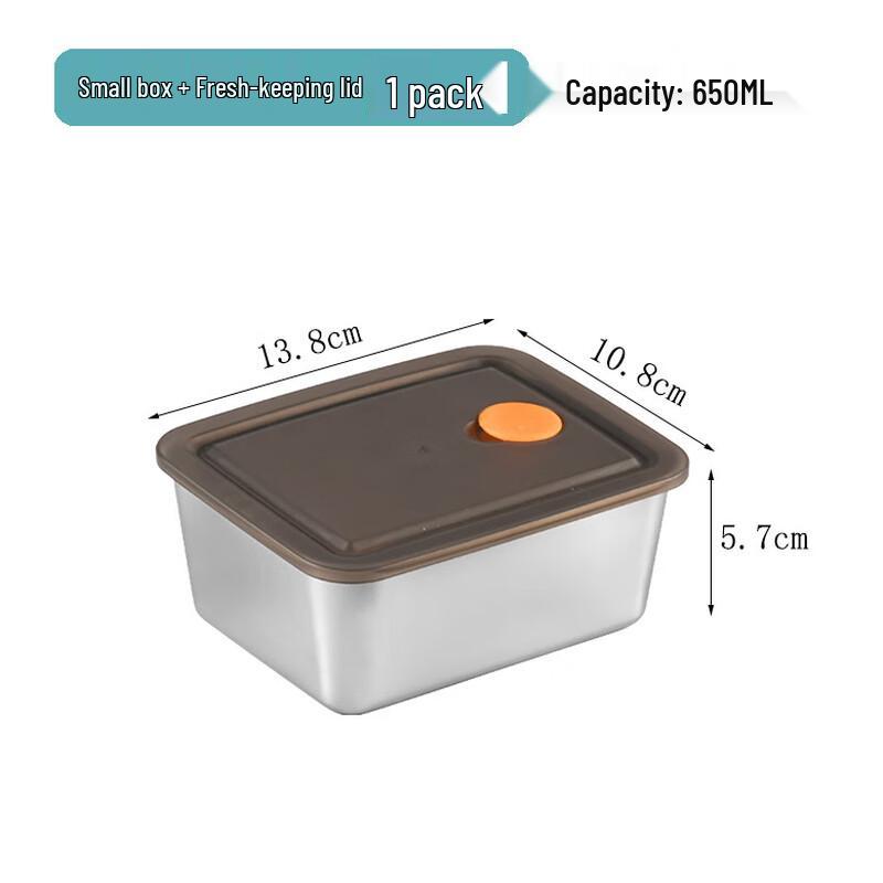 Stainless Steel Fresh-Keeping Food Storage Container Small 650ml