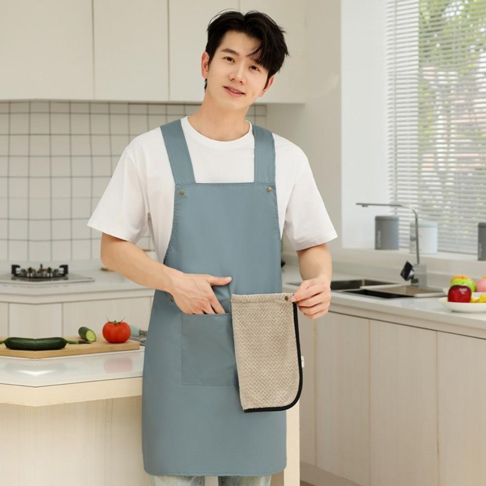 Creative PVC Baking Cooking Aprons Waterproof Solid Color Apron Sleeveless Antipollution Workwear Kitchen Accessories