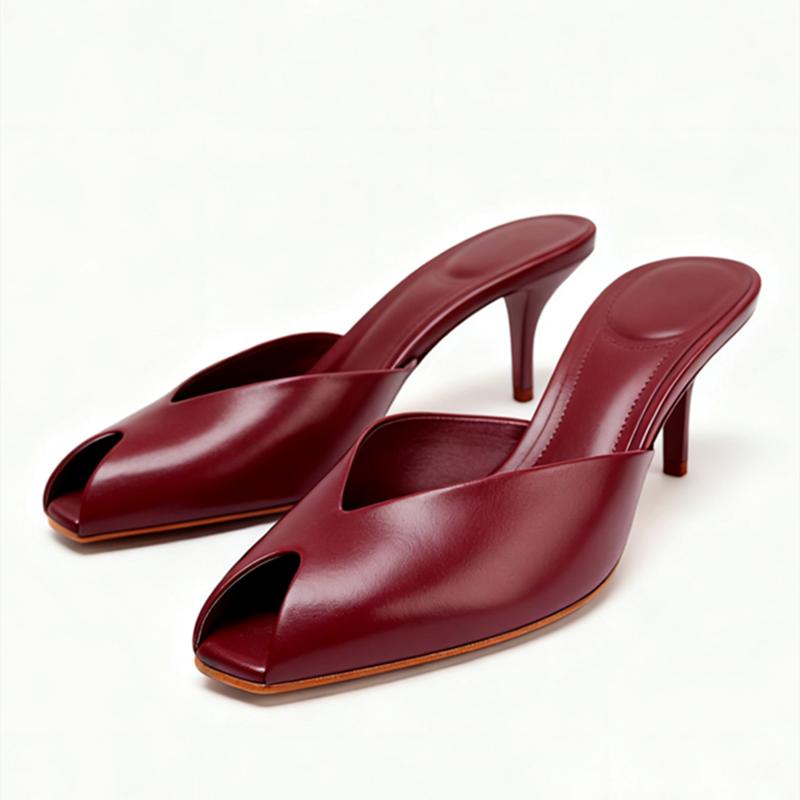Luxury Patent Leather Women`s Slippers Sexy