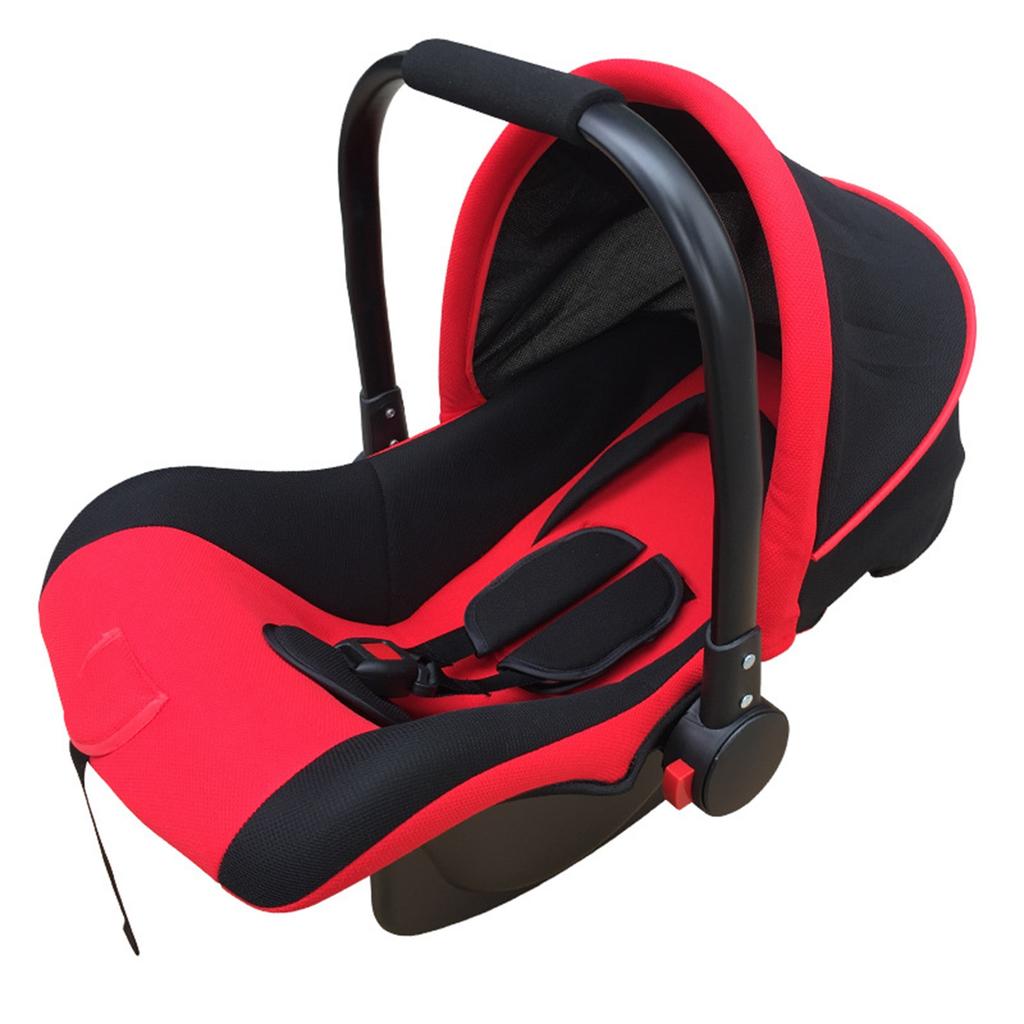 Baby Car Safety Seat Basket Type Ultraviolet Proof Long Awning Polystyrene for 0?12 Months Red