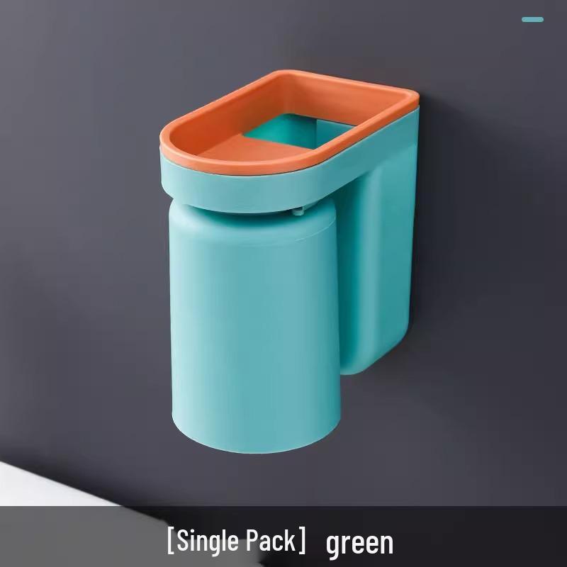 Wall-Mounted Punch-Free Toothbrush & Mouthwash Holder Set